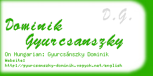 dominik gyurcsanszky business card
