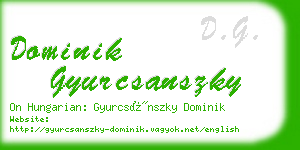 dominik gyurcsanszky business card